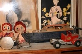 Vintage Raggedy Ann Dolls and Toys