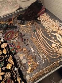 So much Costume Jewelry (more Jewelry will be put out the second day) & 14 K