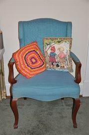 Vintage blue arm chair