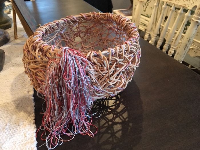 Handmade twig basket