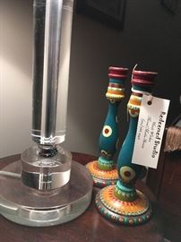 hand painted candle sticks