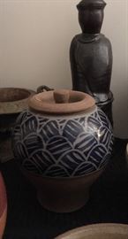 lidded pottery jar
