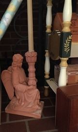 terra cotta angle candle holder