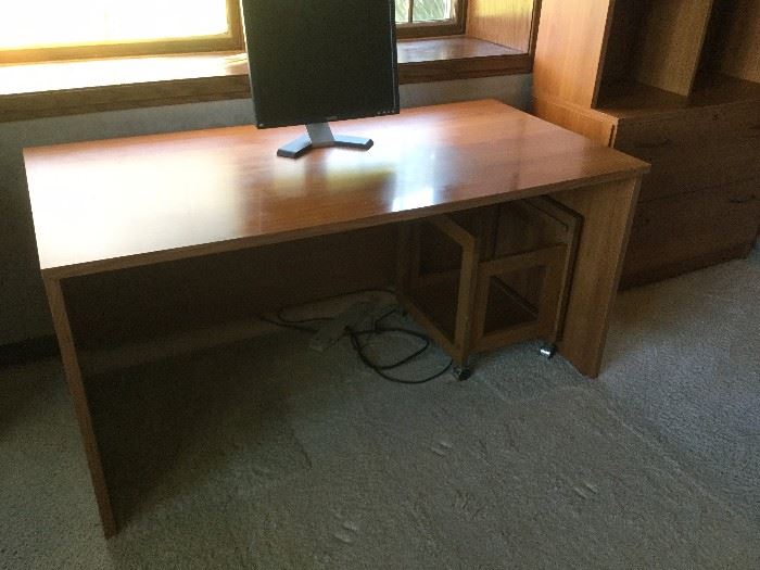  IKEA style desk teak linear $50