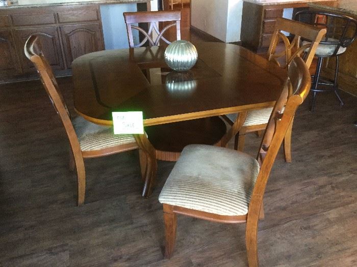  inlaid dinette/table and four chairs $265 