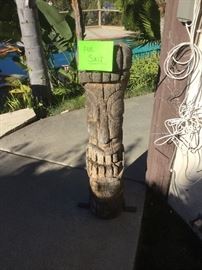  Tiki carved figurine $65