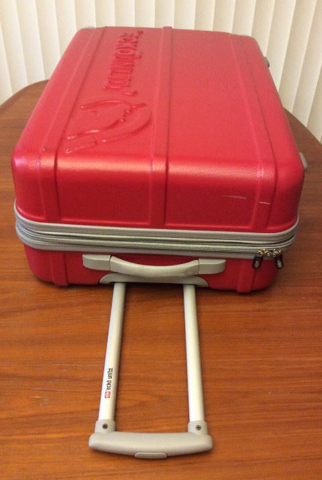 JYR013 Rare Red Ekco UnLtd. Hard Shell Suitcase
