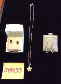 JYR035 Sterling Pendant, Earrings & More

