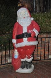 Outdoor plastic light up Santa!