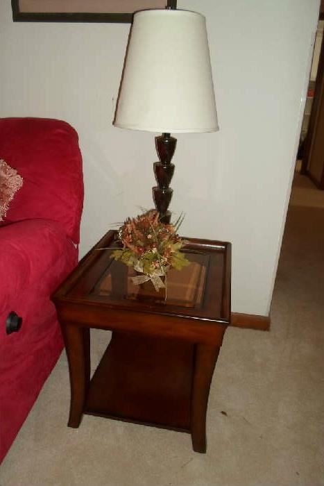 one of the matching coffee & end tables
