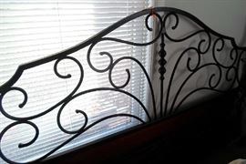 metal king headboard w/footboard