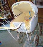 Excellent wicker pram! Workable and useable, but refurbished it could be a knock-out!
Need a fun project?