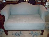 Nice size camel-back loveseat....good structural condition...might want to re-cover! A nice piece.