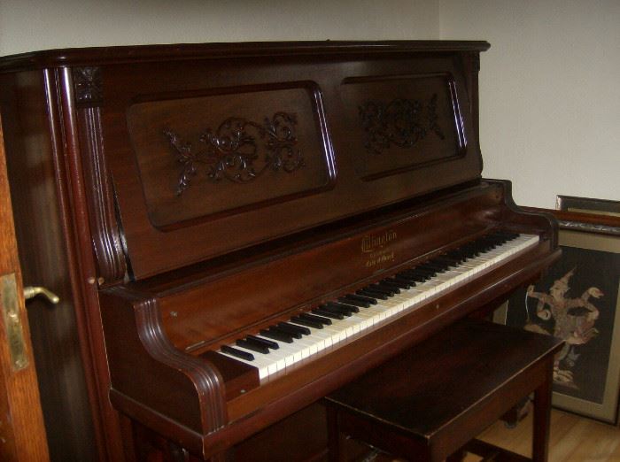 Ellison Victorian upright cabinet grand piano, made in Cincinnati by Baldwin, beautiful Walnut case,   wonderful for restoration as an instrument and as an antique . 