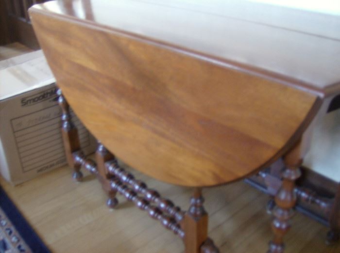 Walnut  oval  drop leaf,  gateleg table 