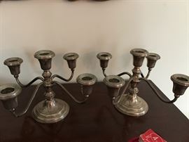 Sterling candle holders