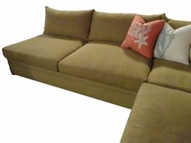 ROBB AND STUCKY 2 PIECE SECTIONAL SOFA IN TAN, IMMACULATE CONDITION