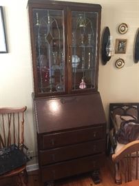 Antique oak secretary desk