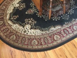 Oval area rug