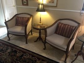 Pair of matching cub chairs