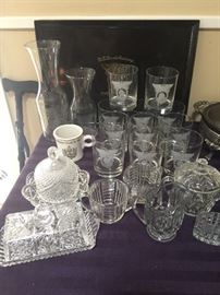 Naval Academy set of glassware with tray