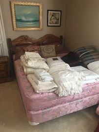 Queen size headboard/frame and mattress