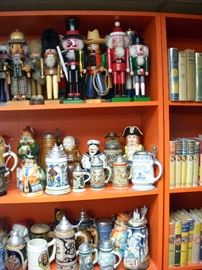 STEINS, NUT CRACKERS, BOOKS ALL NEW TO SALE     FROM BASEMENT