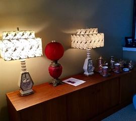 Mid century Lamps - Red Oil Lamp