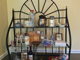 top of baker rack-- all items shown sold seaparately