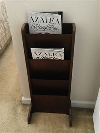 wooden magazine rack