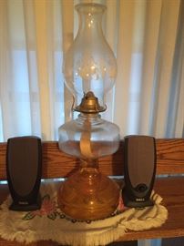 Antique oil lamp $55.