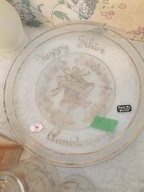 BUY IT now PAYPAL $10.Silver anniversary dish