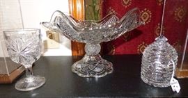 Waterford bee hive honey jar, etc