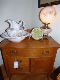 Vintage oak washstand