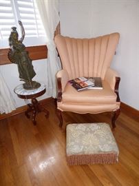 Vintage channel-back chair