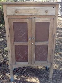 Primitive Pie Safe with punched tin 