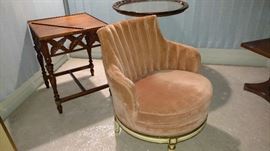 Swivel occasional chair. 