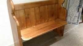 Pine primitive bench