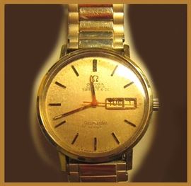 14K Gold Omega Tiffany and Co. Seamaster Watch