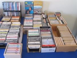 Cassette tapes, CDs and DVDs
