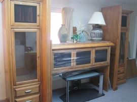 Stone Creek entertainment center with space for very large TV