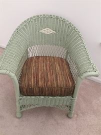 Vintage wicker side chair