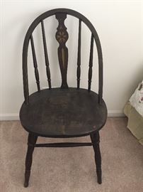 Primitive wood side chair