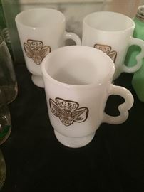 Girl Scout mugs mid century set up 4