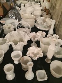 Milk glass large Collection
