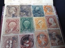 Antique Stamps as part of an autograph album