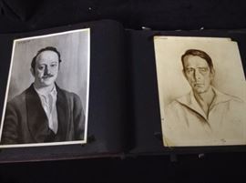 1940s Mrs Robert Bruce Andersen Scrapbook. A Very interesting scrapbook full of items from Roda Bjorn cleaning powder, Michael Werbhoff images, newspaper articles, awards from Finland, party photos, family photos and much more. 