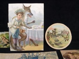 Vintage Victorian German Cutouts Scrap Die Cuts Cards Advertising