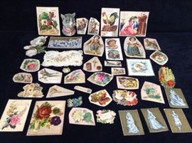 Vintage Victorian German Cutouts Scrap Die Cuts Cards Advertising