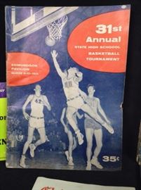 1955 31st Annual State High School Basketball tournament brochure. NOTE SPELLING ERROR SCHOOOL